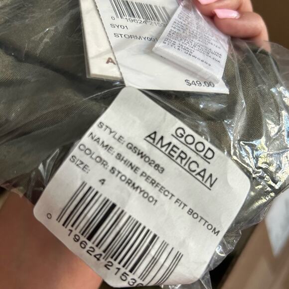 Good American shine perfect fit stormy bottom nwt - Picture 2 of 4